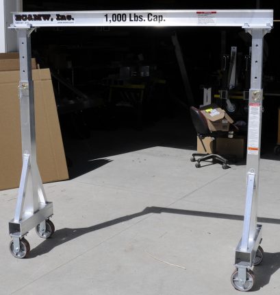 EC&MW This customer really needed a real small gantry crane.
