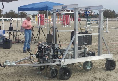 Custom TAC air tire model aluminum gantry crane deigined for UC Davis of California Ag department