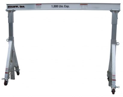 EC&MW standard door 1K and 2K cap models of aluminum gantries were developed for labs and test equipment areas. Where they could move equipment from room to room.